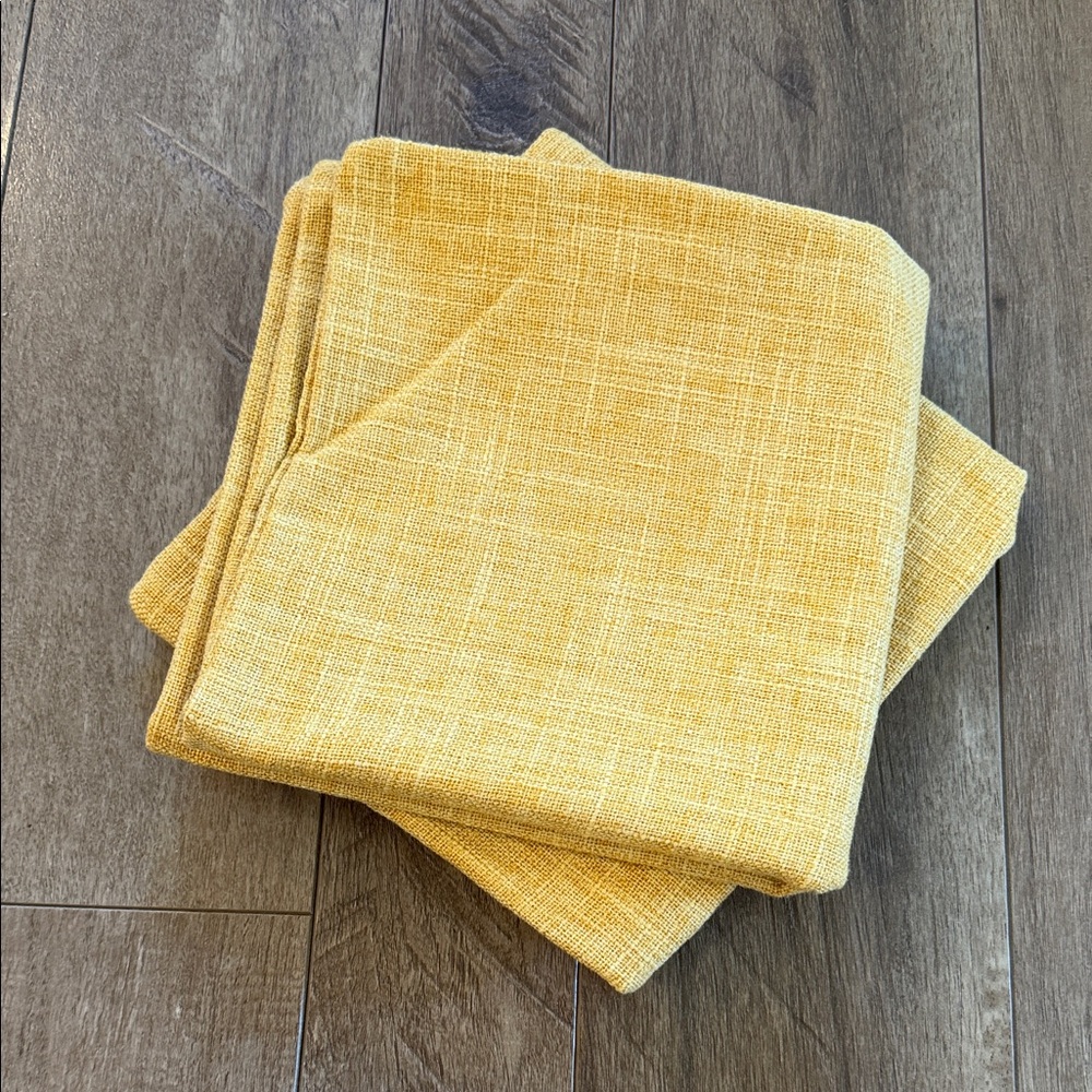 Set of 2 Mustard 16”x16” Throw Pillow Covers